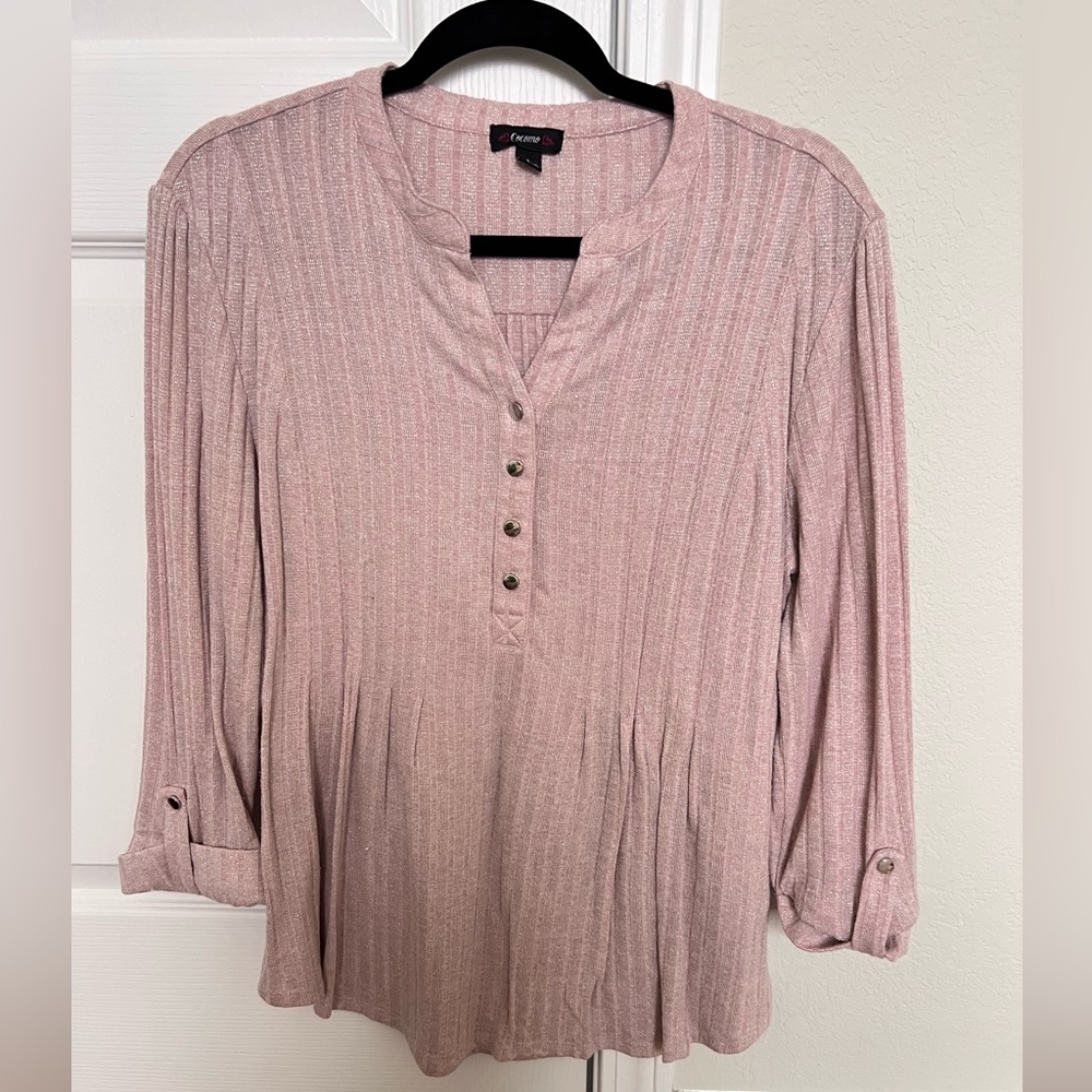 Shimmery Blouses from dress barn store in dust pink color very feminine